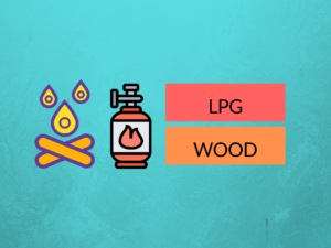 difference between LPG and wood as fuels