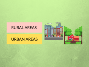 Difference between Rural areas and Urban areas