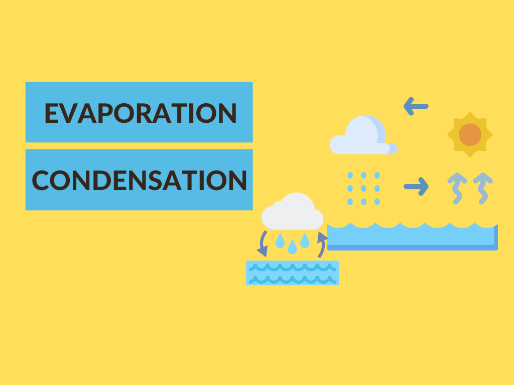 Difference between evaporation and condensation